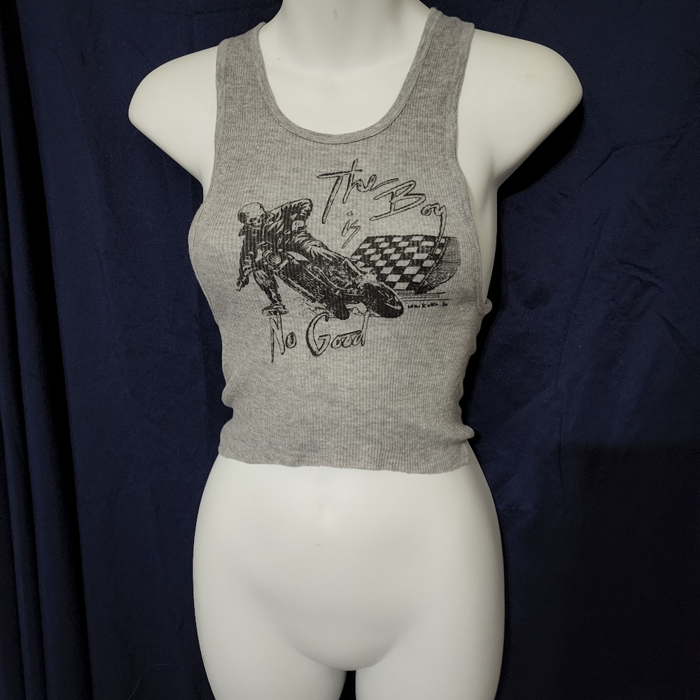 Knocker Crop Top Size M gray